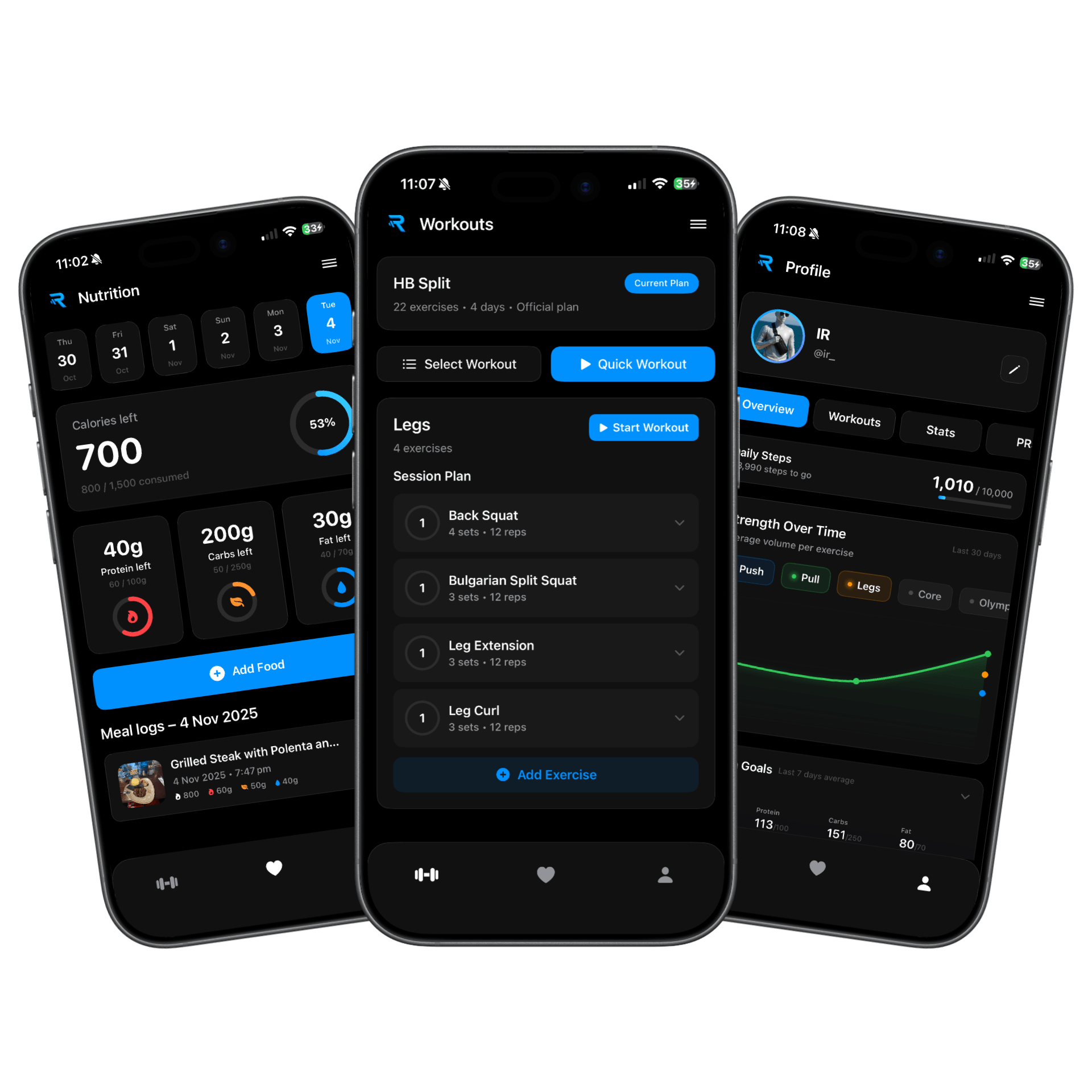 Repify App Interface